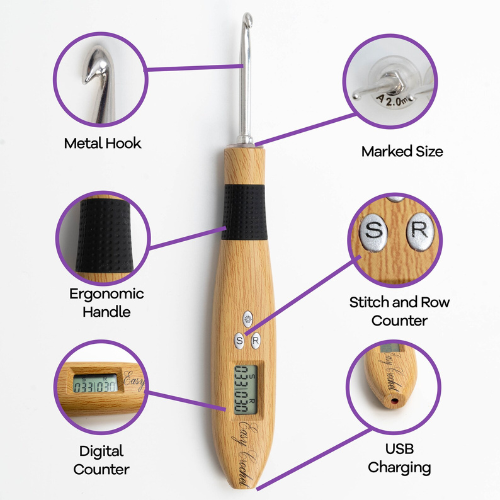 Crochet Counting Hook & Handle Set