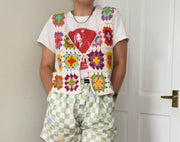 Granny Squares Vest/Waistcoat Crochet Pattern